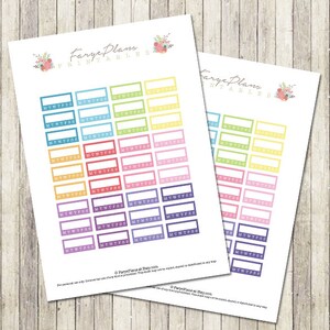 Stackable Daily Habits Sidebar Printable Planner Stickers for - Etsy