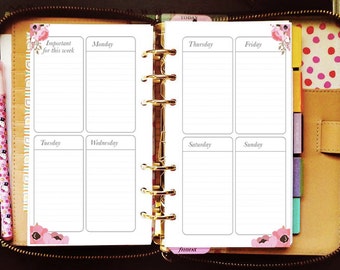 Printable Planner Inserts Personal Monthly for Kate Spade | Etsy