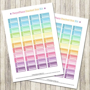 Small to do ombre checklist printable stickers for Erin Condren Lifeplanner, Filofax, Happy Planner, scrapbooking / INSTANT DOWNLOAD image 2