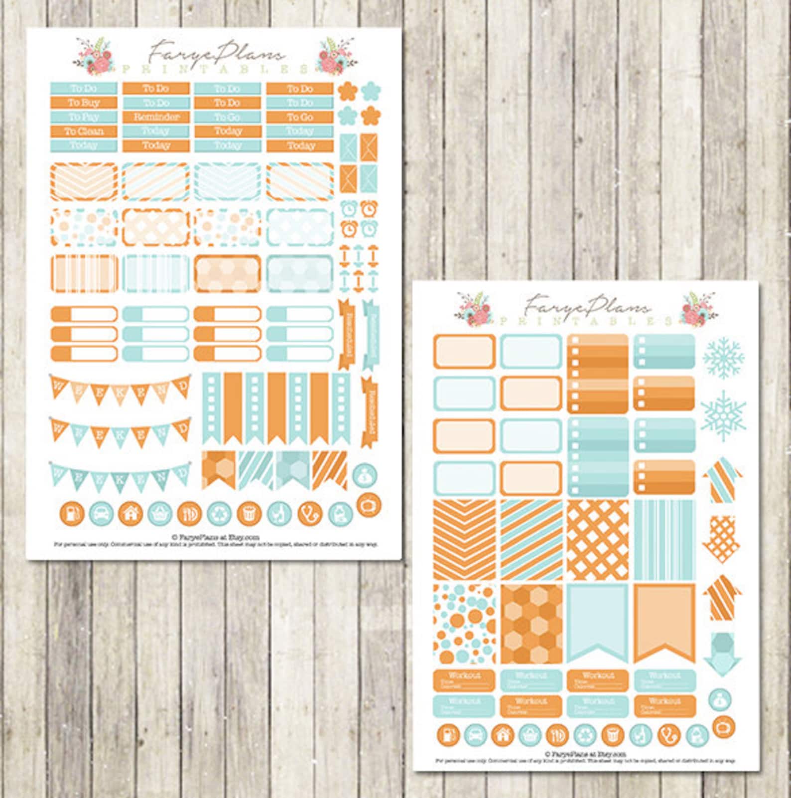 January Monthly Stickers Kit Printable PDF for Erin Condren - Etsy