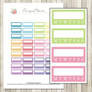 Stackable Daily Habits Sidebar Printable Planner Stickers for - Etsy