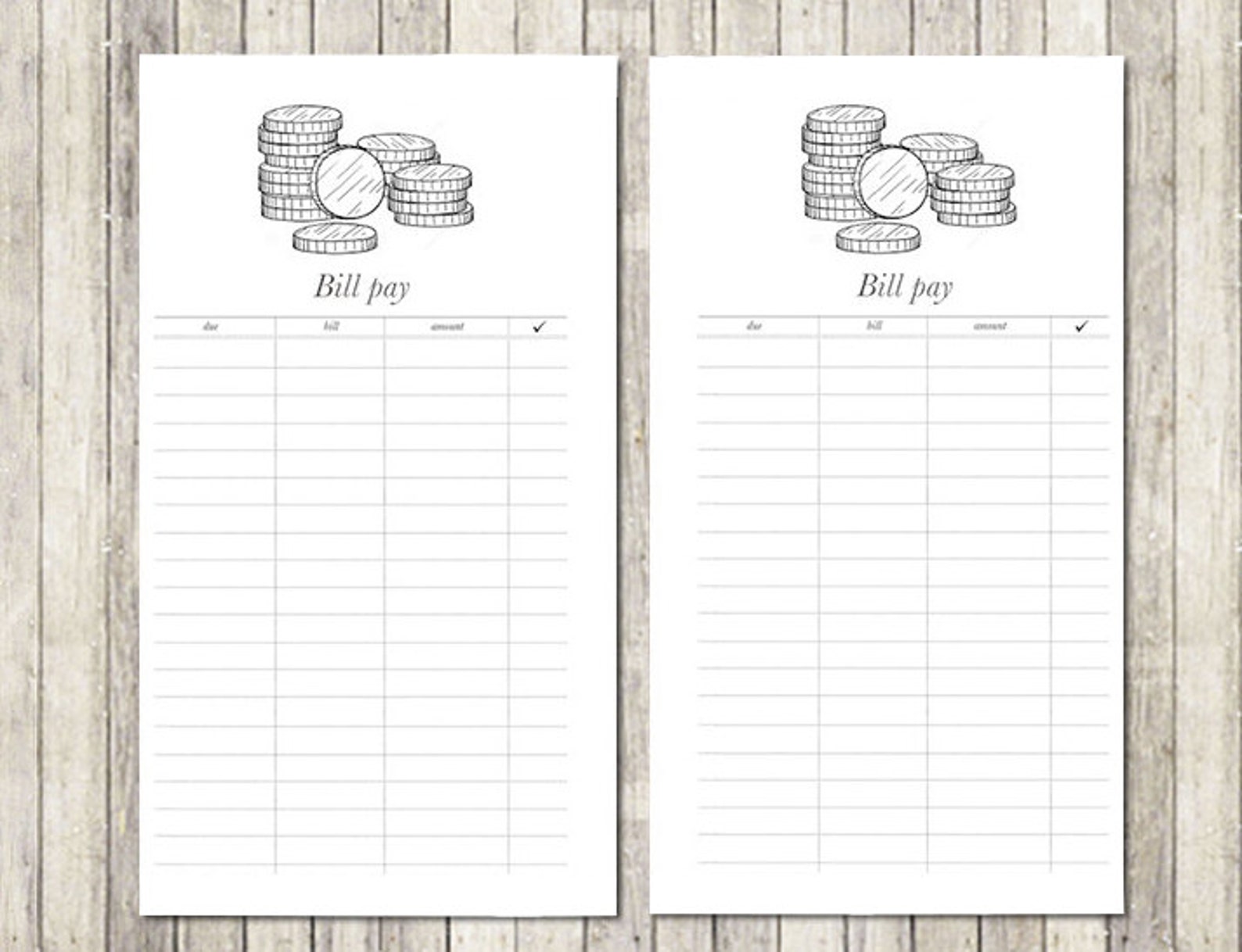 Printable planner inserts personal bill pay budget for Kate | Etsy