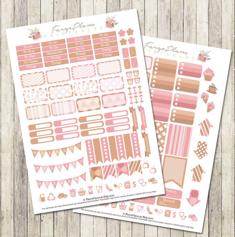 Coffeebreak Printable Planner Stickers for Erin Condren - Etsy
