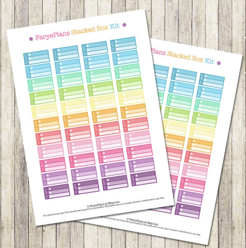 Small to Buy Ombre Checklist Printable Stickers for Erin Condren ...