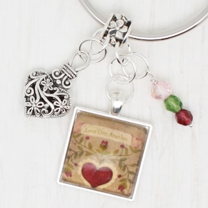 Valentine Floss Ring / thread drop/ thread keeper for cross stitch or embroidery floss