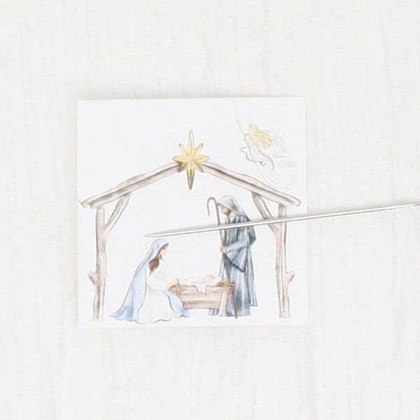 Nativity needle minder/cover minder for cross stitch/embroidery/needlepoint/diamond painting