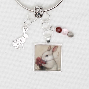 Valentine Floss Ring / thread drop/ thread keeper for cross stitch or embroidery floss