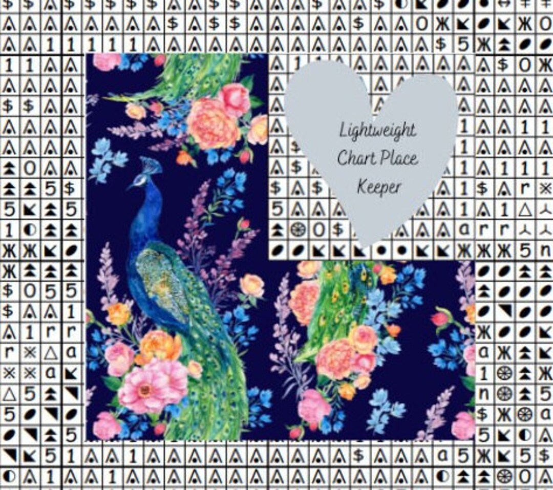 Peacock Chart Place Keeper/ Pattern Helper/ Chart Marker/ Pattern ...