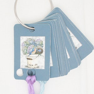 Gotas de linha para pássaros e flores/cartões de linha/porta-fios para fio de bordar (conjunto de 20)