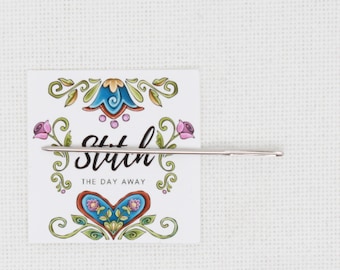 Stitch needle minder/cover minder for cross stitch/embroidery/needlepoint/diamond painting