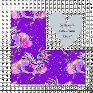 Dragon-kaartplaatsbewaarder/patroonhelper/kaartmarkering/patroonmarkering/kaartminder voor kruissteek