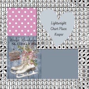 Schaatskaartplaatsbewaarder/patroonhelper/kaartmarkering/patroonmarkering/kaartminder voor kruissteek