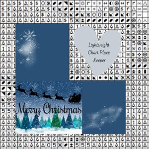 Marqueur de lieu pour carte Joyeux Noël/ Aide pour le modèle/ Marqueur pour carte/ Marqueur de modèle/ Aide-mémoire pour point de croix