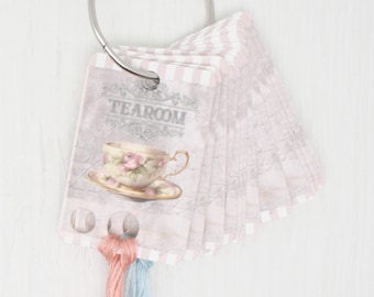 Tearoom thread drops/ thread cards/ floss holders for embroidery floss (set of 20)