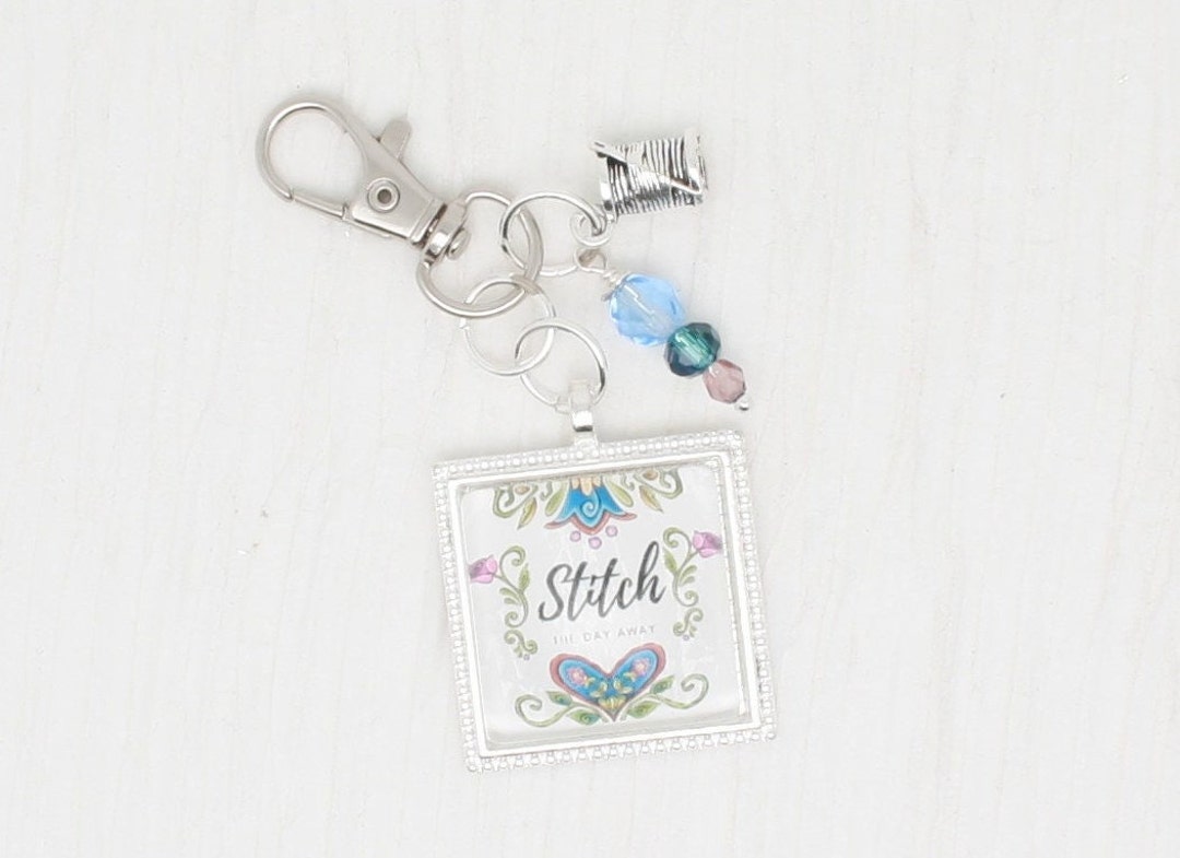 Stitch Zipper Pull/ Mini Scissor Fob/ Key Ring Charm - Etsy
