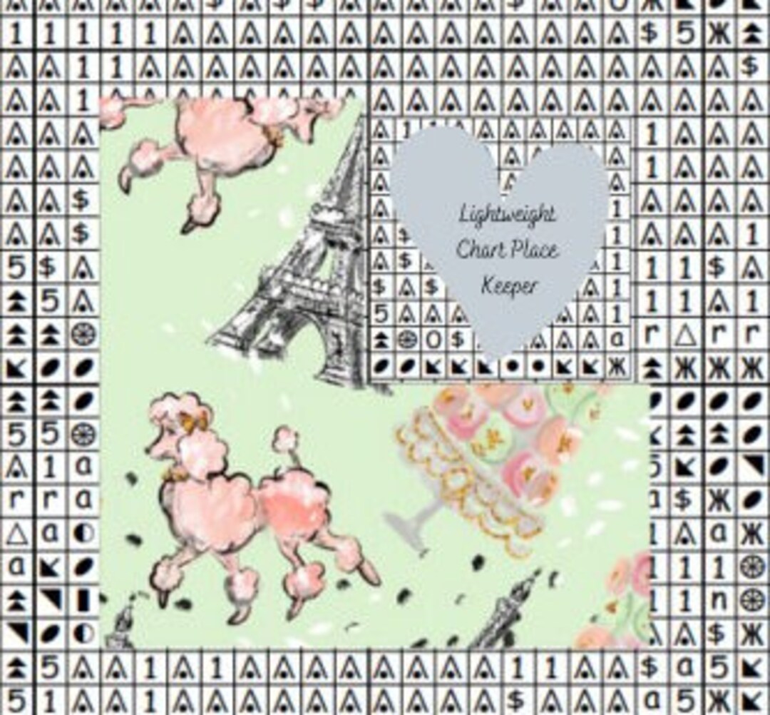 Poodle Chart Place Keeper/ Pattern Helper/ Chart Marker/ Pattern Marker ...