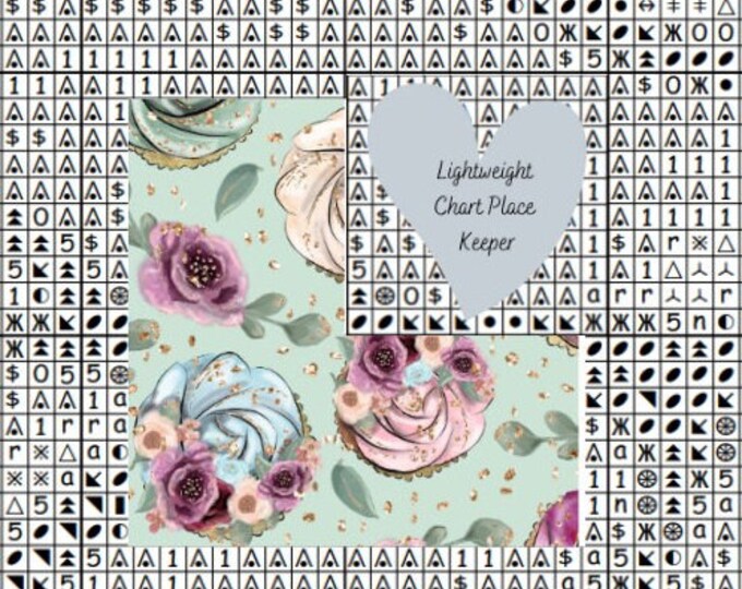 Pattern Keeper Chart Cupcake Chart Place Keeper/ Pattern Helper/ Chart Marker/ Pattern ...