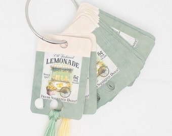 Lemonade stand thread drops/ thread cards/ flss holders for embroidery floss (set of 20)