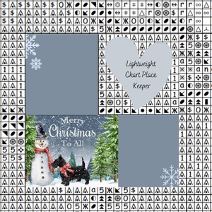 Vrolijk kerstfeest voor iedereen kaartplaatshouder/ patroonhulp/ kaartmarkering/ patroonmarkering/ telpatroonhulp voor kruissteek