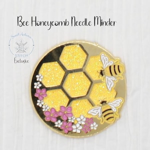 Bees magnetic needle minder/cover minder for cross stitch, embroidery, needlepoint, or diamond painting