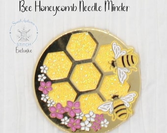 Bees magnetic needle minder/cover minder for cross stitch, embroidery, needlepoint, or diamond painting