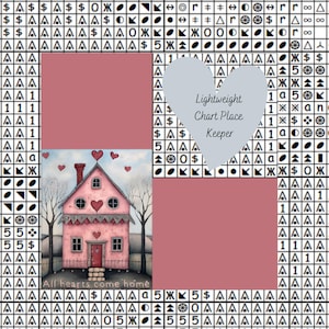 All Hearts Come Home-kaartplaatshouder/patroonhulp/kaartmarkering/patroonmarkering/kaarthulp voor kruissteek