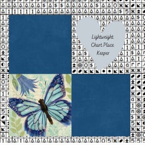 Vlinderkaartplaatshouder/patroonhulp/kaartmarkering/patroonmarkering/kaarthulp voor kruissteek