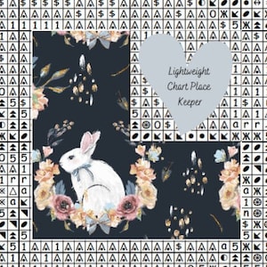 Bunny kaartplaatshouder/patroonhulp/kaartmarkering/patroonmarkering/kaarthulp voor kruissteek