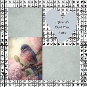 Lentevogel kaartplaatshouder/ patroonhulp/ kaartmarkering/ patroonmarkering/ telpatroonhulp voor kruissteek