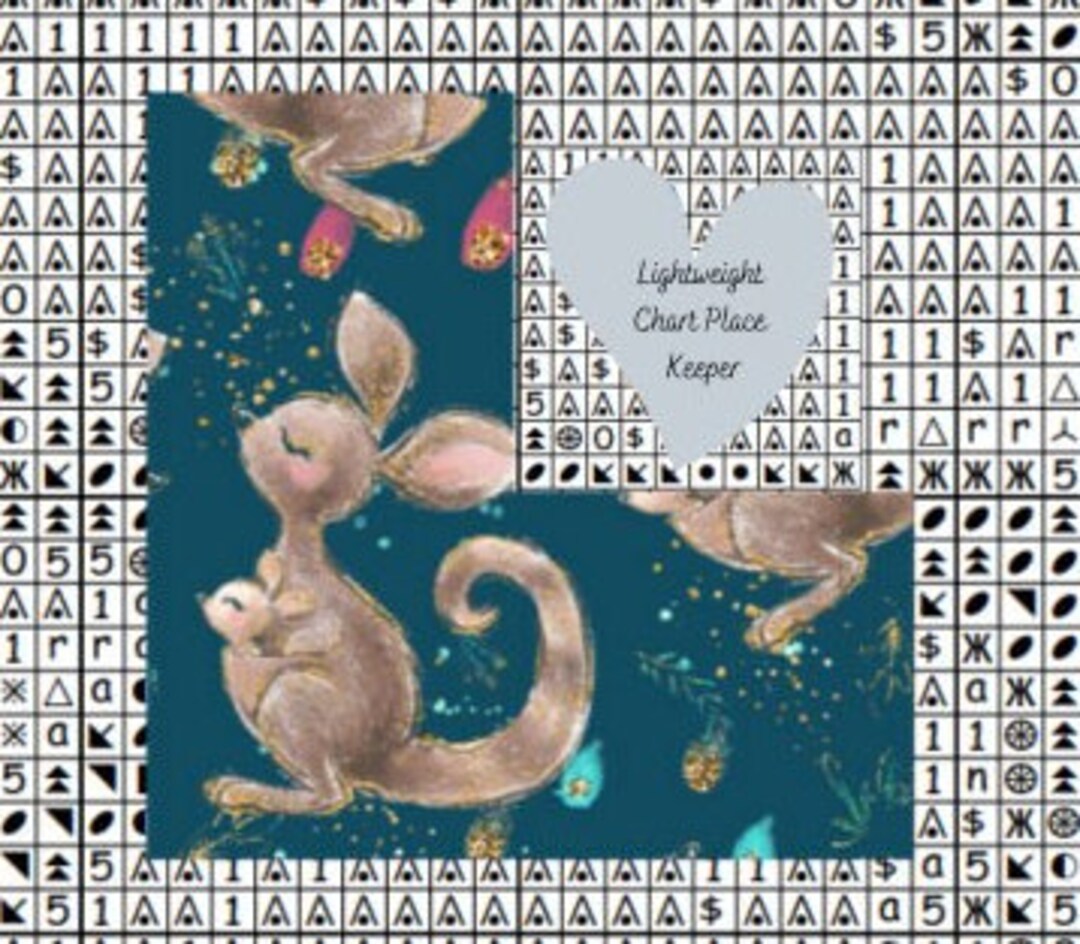 Pattern Keeper Chart Kangaroo Chart Place Keeper/ Pattern Helper/ Chart Marker/ Pattern ...