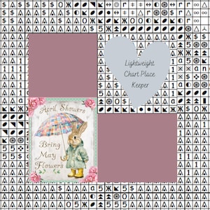 Guide des averses d'avril/ Aide-matériel/ Marqueur de carte/ Marqueur de motif/ Aide-mémoire pour point de croix