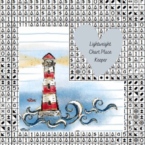 Lighthouse chart place keeper/ pattern helper/ chart marker/ pattern marker/ chart minder for cross stitch