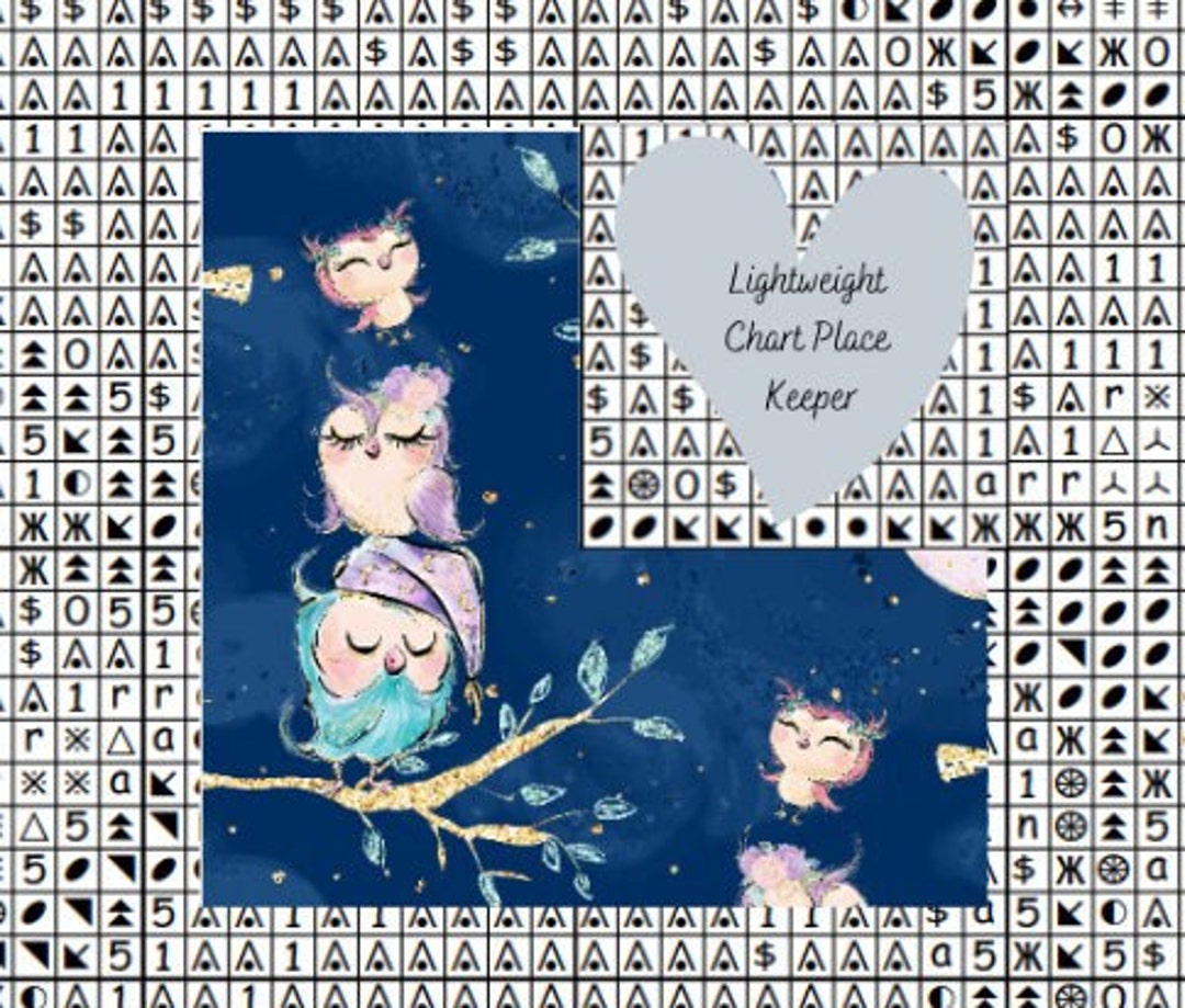 Owls Chart Place Keeper/ Pattern Helper/ Chart Marker/ Pattern Marker ...