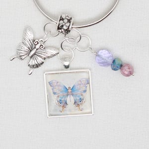 Butterfly Floss Ring / thread drop/ thread keeper for cross stitch or embroidery floss
