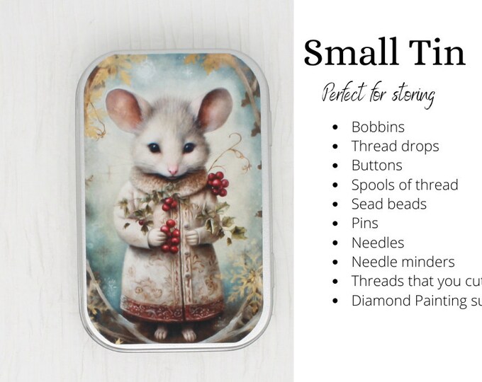 Christmas Mouse Storage Case for Cross Stitch, Embroidery, Needlepoint ...