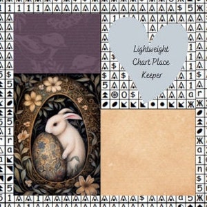 Bunny-kaartplaatsbewaarder/patroonhelper/kaartmarkering/patroonmarkering/kaartminder voor kruissteek