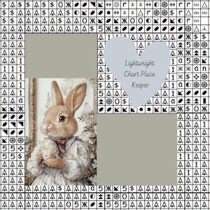 Bunny kaartplaatshouder/patroonhulp/kaartmarkering/patroonmarkering/kaarthulp voor kruissteek