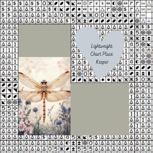 Plaatsaanduiding libelle/patroonhulp/ kaartmarkering/ patroonmarkering/ telpatroonhulp voor kruissteek