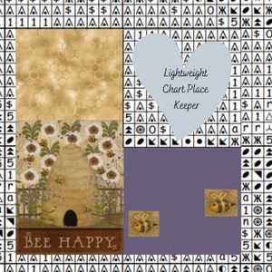 Bee happy kaartplaatsbewaarder/patroonhelper/kaartmarkering/patroonmarkering/kaartminder voor kruissteek