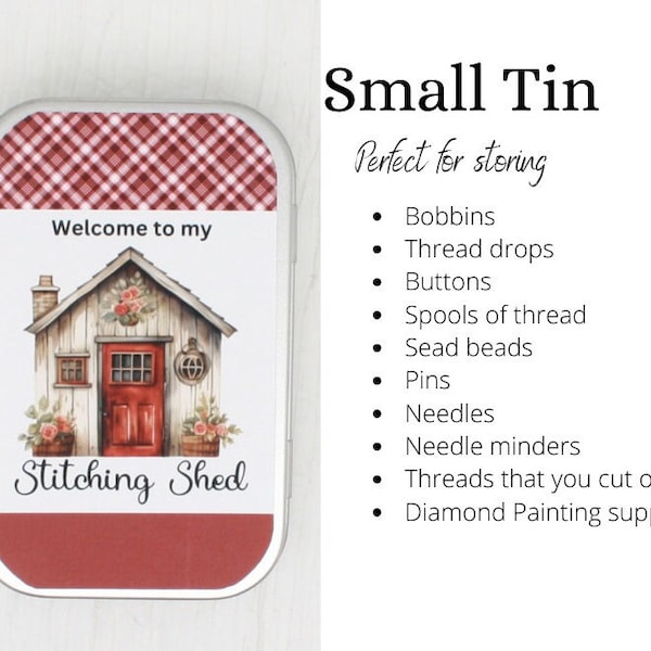 Stitching shed storage case for cross stitch, embroidery, needlepoint, sewing or diamond painting
