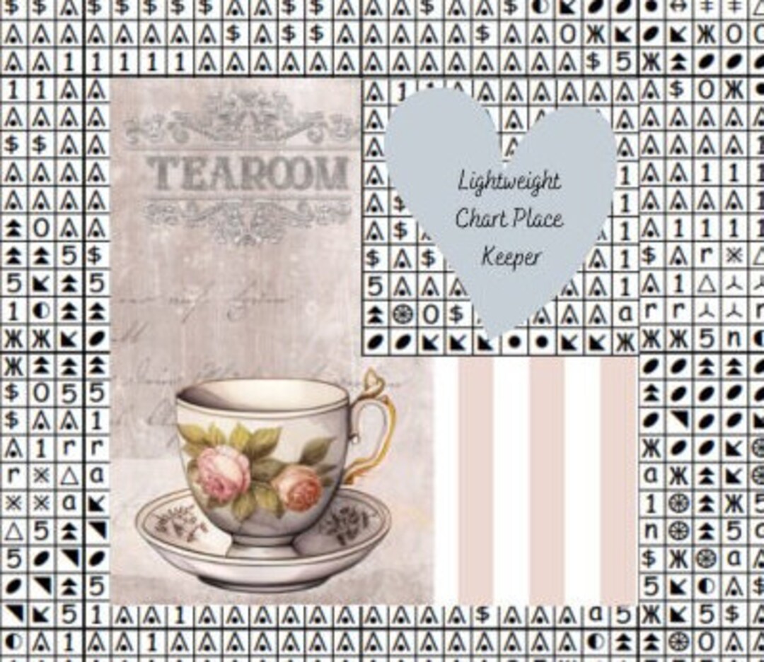Pattern Keeper Chart Tearoom Chart Place Keeper/ Pattern Helper/ Chart Marker/ Pattern ...