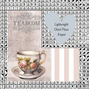 Tearoom-kaartplaatshouder/patroonhulp/kaartmarkering/patroonmarkering/kaarthulp voor kruissteek