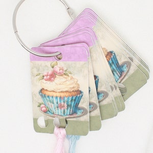 Gotas de hilo de cupcake/ tarjetas de hilo/ soportes de flss para hilo de bordar (juego de 20)