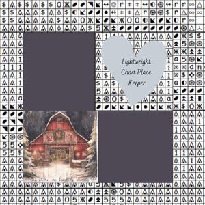 Kerststalkaartplaatshouder/patroonhulp/kaartmarkering/patroonmarkering/kaarthulp voor kruissteek