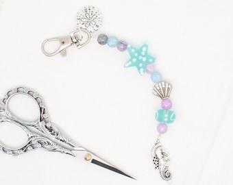 Seahorse scissor fob/scissor decoration for cross stitch or embroidery scissors