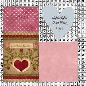 Valentijnskaartplaatshouder/patroonhulp/kaartmarkering/patroonmarkering/kaarthulp voor kruissteek