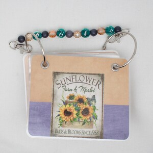 Sunflower Floss Bag Book for Cross Stitch, Embroidery or Needlepoint