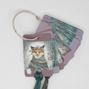 Gouttes de fil/cartes à fil/supports pour fil à broder Animaux d'hiver (lot de 20)