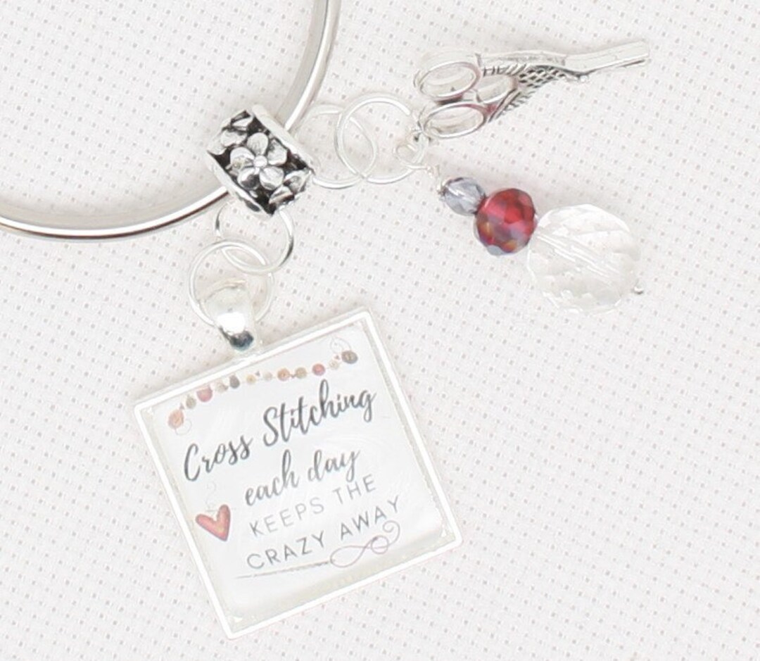 Cross Stitch Each Day Floss Ring / Thread Drop/ Thread Keeper for Cross