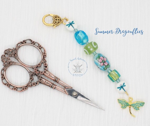 Space scissor fob/scissor decoration for cross stitch or embroidery scissors